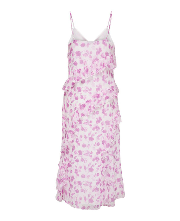 Standard Fit V-Neck Sleeveless (S/L) Zomerjurk: Mouwloze V-hals met ruches