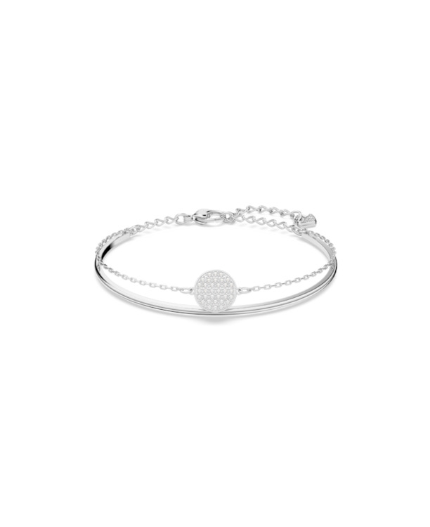 Sublima Round Soft Bangle Rhodium shiny Crystal