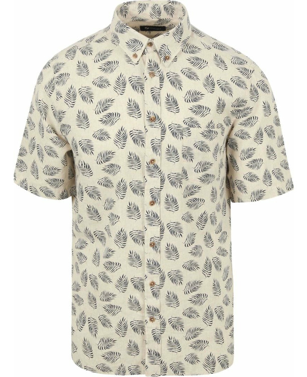Suitable Short Sleeve Overhemd Linnen Sheng Blauw