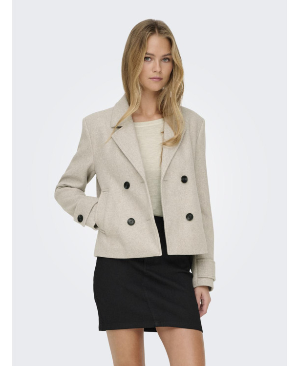 Spread Collar Long Sleeves (L/S) Omgekeerde jas met korte knoopsluiting