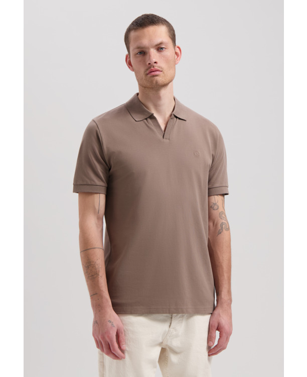 Dstrezzed Heren Jersey Polo Button Polo Zwart Bowie