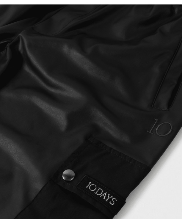 10DAYS Dames leatherlook cargobroek polyester elastaan