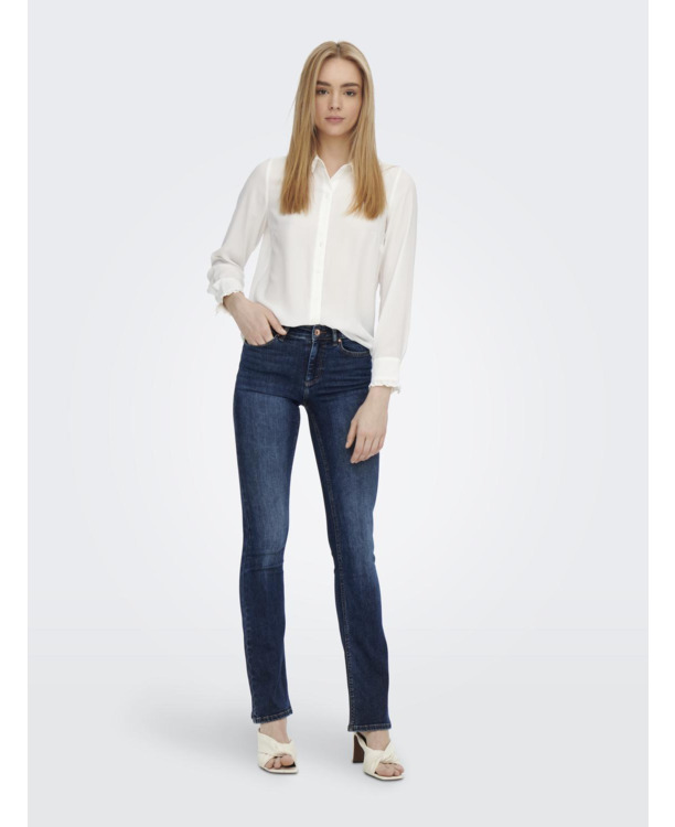 Flared Fit Jeans met uitlopende taille en uitlopende taille met zakken aan de voorkant