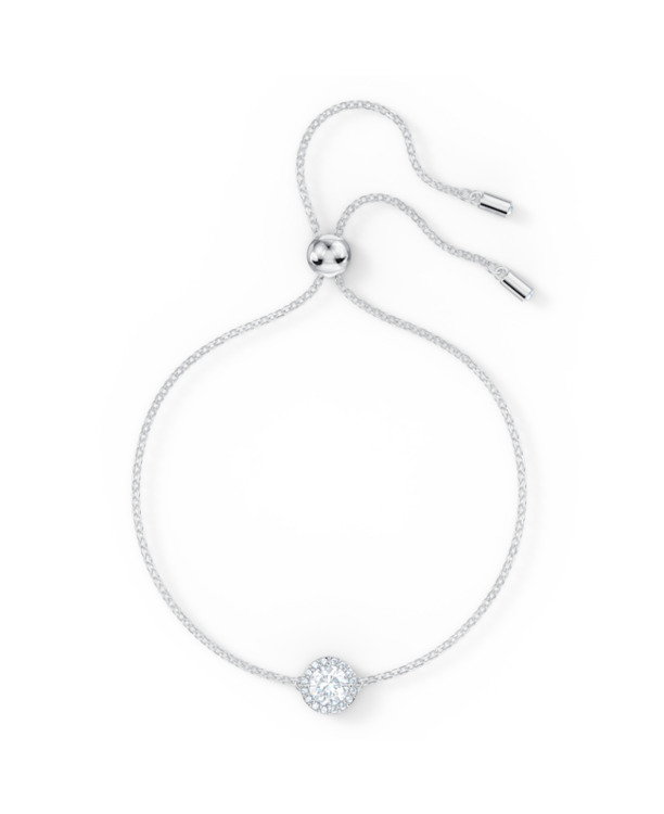 Una Angelic Soft Bracelet Round Rhodium shiny White