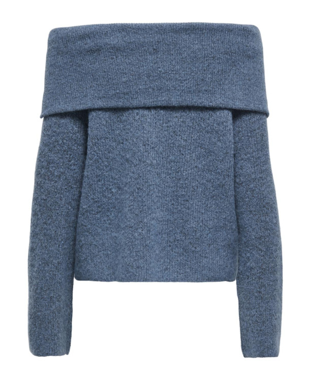 Loose Fit High Neck Long Sleeves (L/S) Gebreide trui met lange mouwen en losse pasvorm