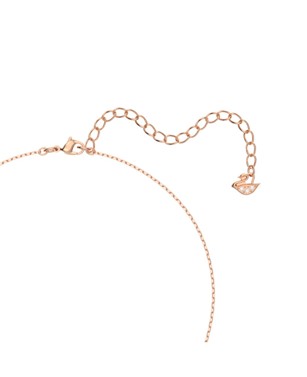 Una Sparkling Dc Necklace Rose Gold shiny White