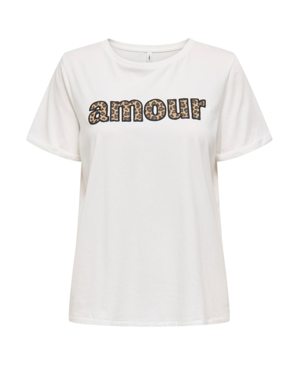 ONLLINE LIFE S/S O-NECK PRINT TOP C