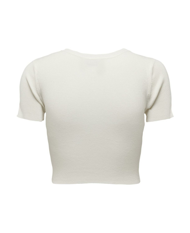 Knit Fit O-Neck Short Sleeves (S/S) Gebreide crop top