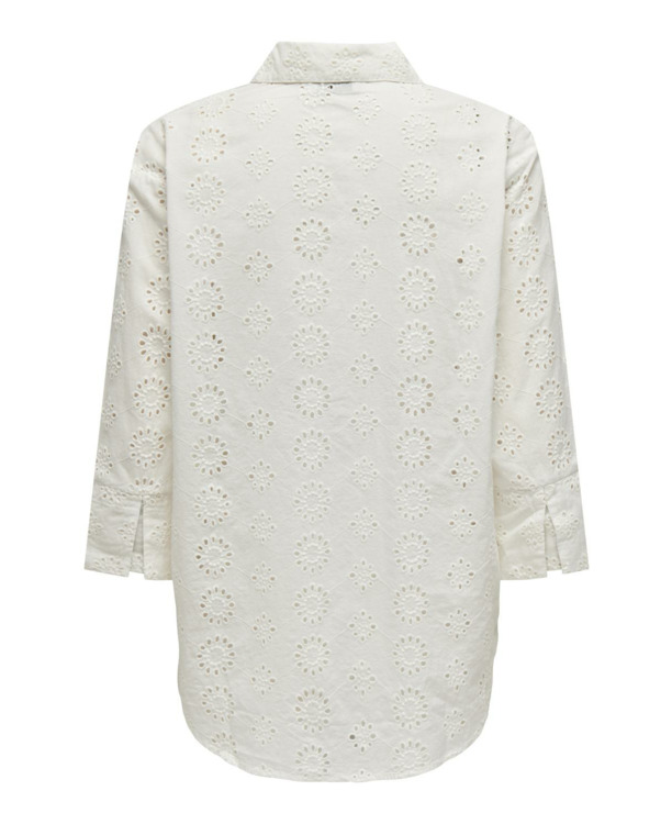 Regular Fit Shirt Collar Long Sleeves (L/S) Gedetailleerde overhemdkraag, lang, met volumemouwen
