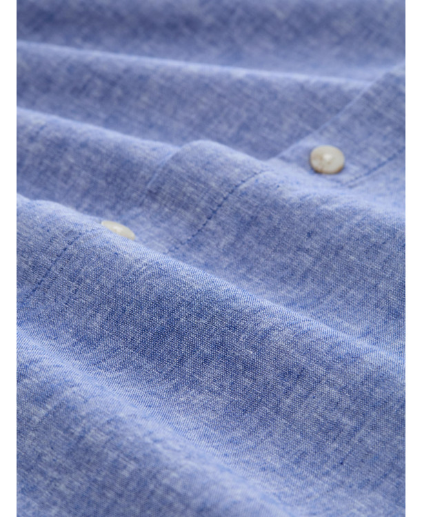 Relaxed fit overshirt met linnen