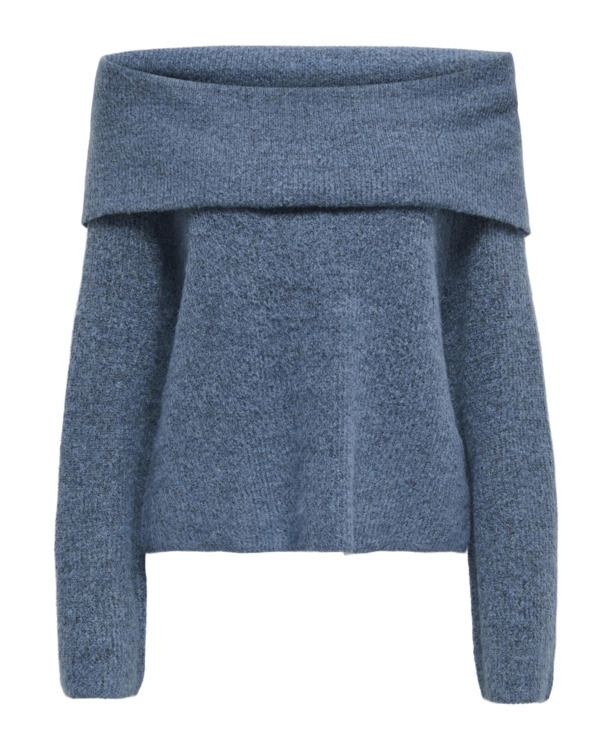 Loose Fit High Neck Long Sleeves (L/S) Gebreide trui met lange mouwen en losse pasvorm