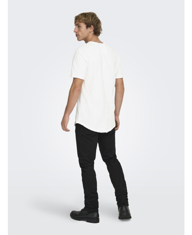 Lange lijn pasvorm O-hals korte mouwen (K/M) Heren