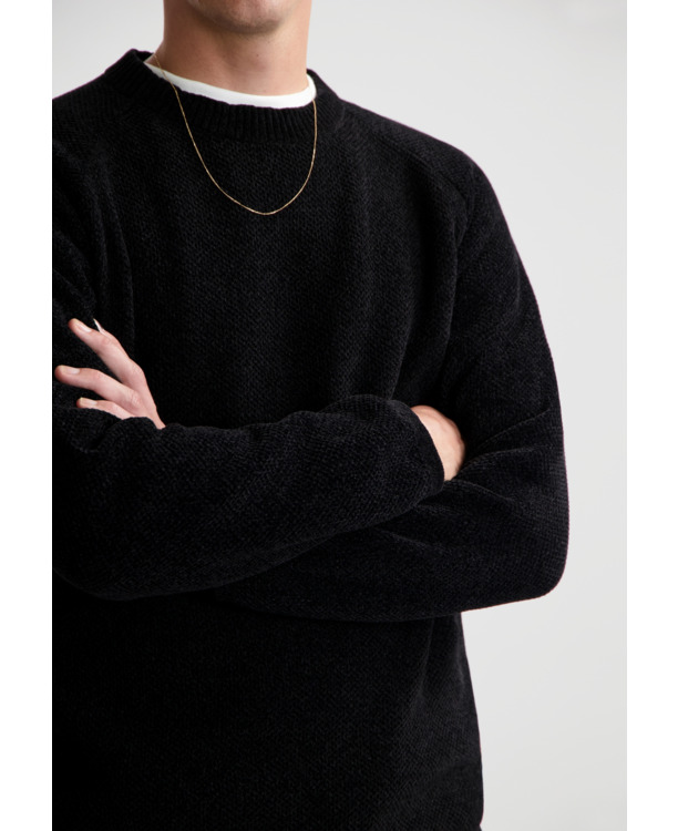 Dstrezzed Heren Chenille Trui Crewneck Grijs
