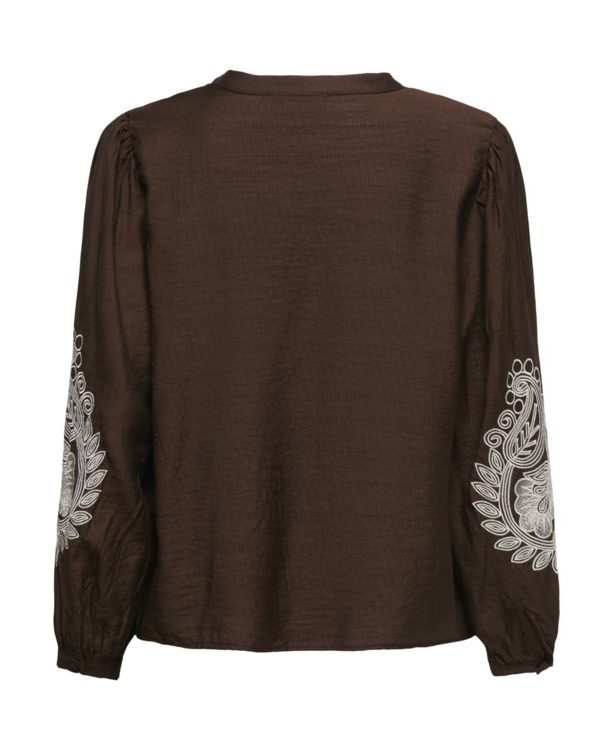 Regular Fit O-Neck 7/8 Sleeves (7/8) Regular fit top met knoopdetail voor dagelijks gebruik