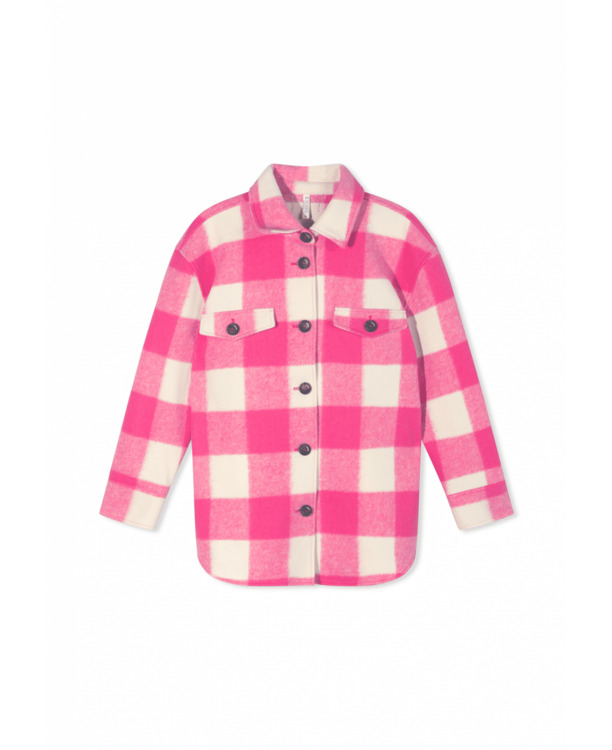 10DAYS Dames geruite jas polyester wol top