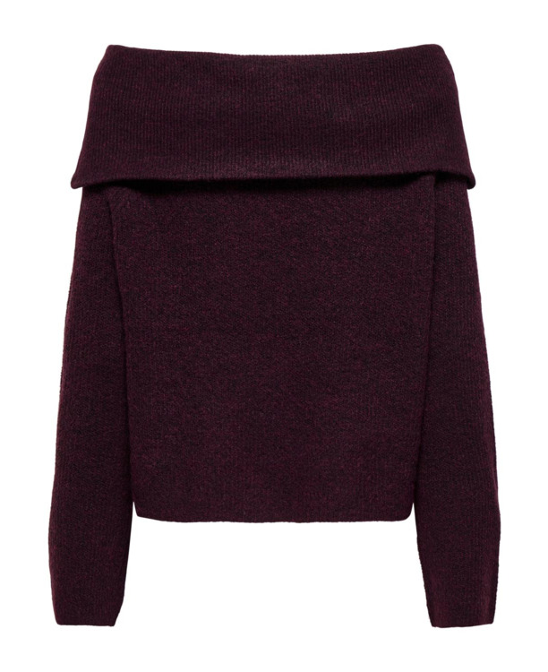 Loose Fit High Neck Long Sleeves (L/S) Gebreide trui met lange mouwen en losse pasvorm