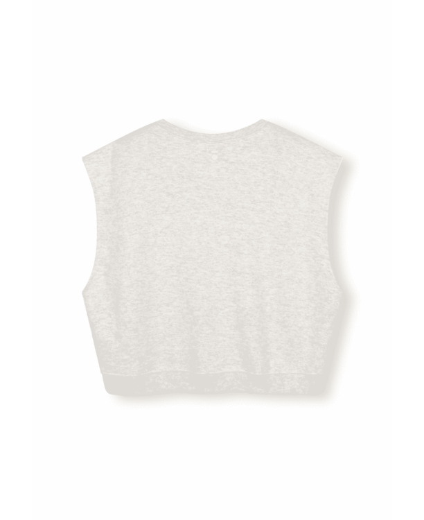 padded shoulder knit top
