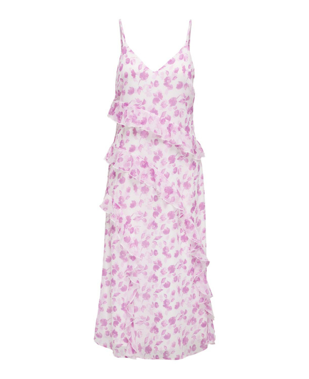 Standard Fit V-Neck Sleeveless (S/L) Zomerjurk: Mouwloze V-hals met ruches