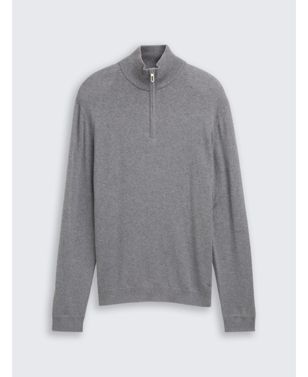 Troyer half zip trui Kasjmier-blend