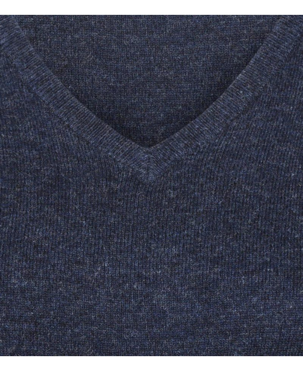 Steppin' Out Dames Pullover V-hals Merinowol Navy