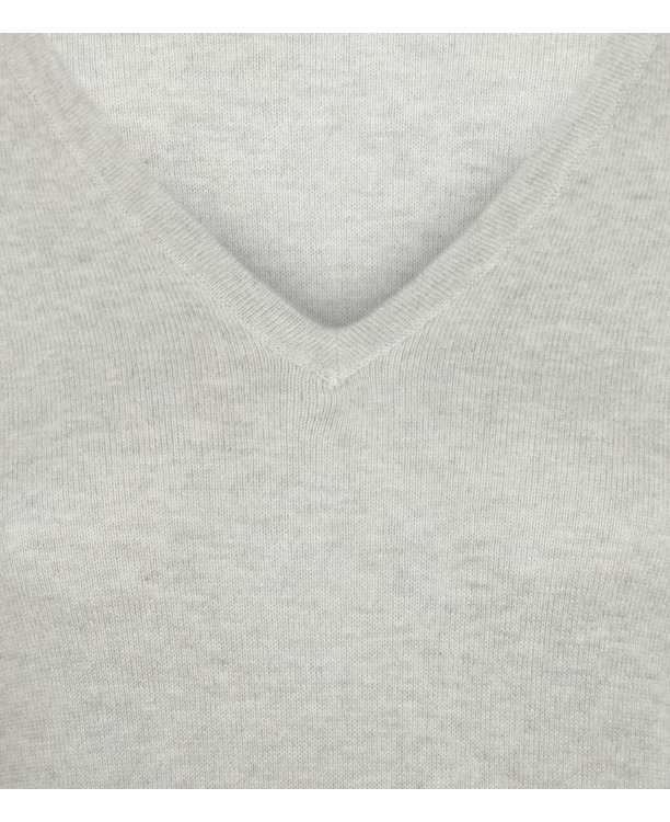 Steppin' Out Damestrui Cotton Cashmere V-hals Grijs