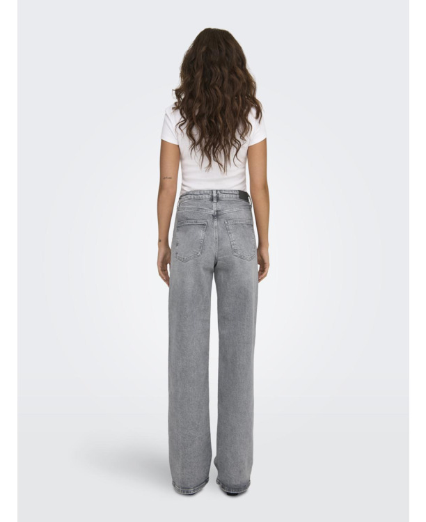 Wide Leg Fit Jeans met hoge taille en brede pasvorm en muntzakje