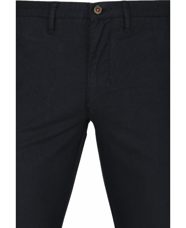 Suitable Chino Dessin Donkerblauw