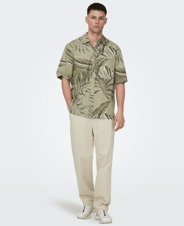 Relaxed Fit Shirt Collar Short Sleeves (S/S) Overhemd