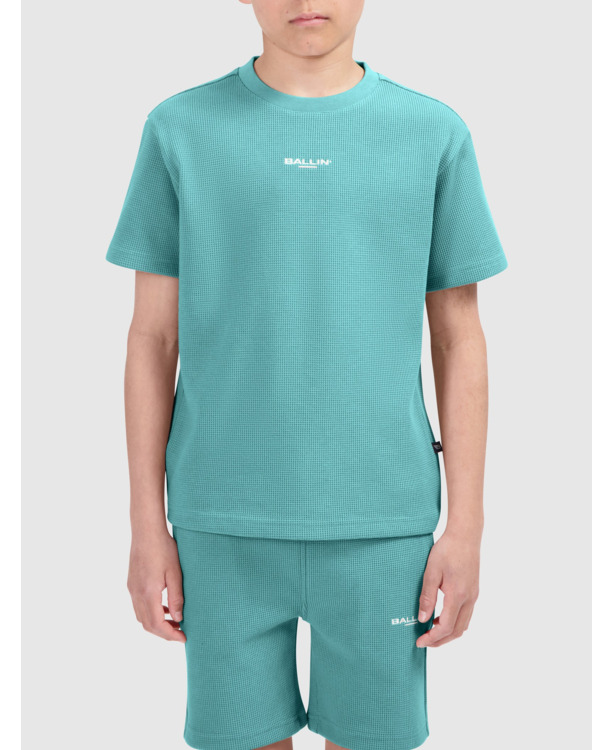 Junior Wafel Borduur T-shirt 100% Katoen