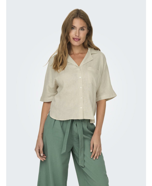 Regular Fit Shirt Collar Short Sleeves (S/S) Basic overhemd met knoopsluiting en korte mouwen