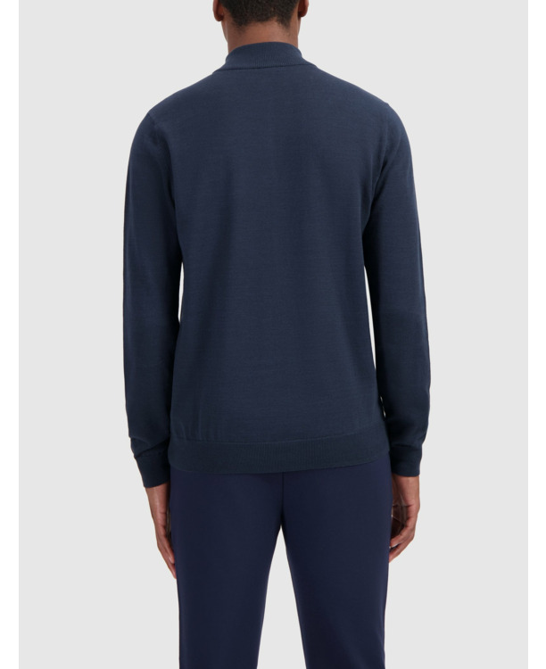 Originele Half Zip Gebreid 100% Katoen Mannen