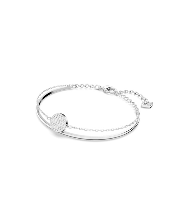 Sublima Round Soft Bangle Rhodium shiny Crystal