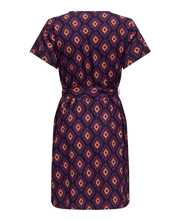 ONLLEAH S/S V-NECK BUTTON DRESS CS
