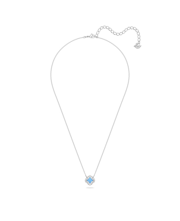 Una Sparkling Dc Necklace Rhodium shiny Arctic Blue White