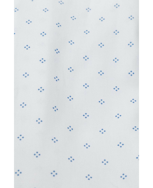 Suitable Overhemd Oxford Print Wit