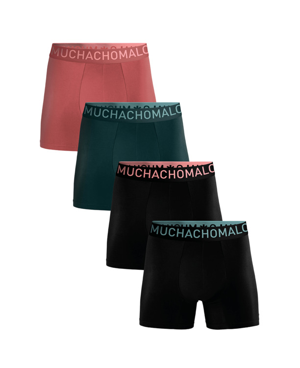 Heren 4-Pack Bamboe Boxershorts Effen Black