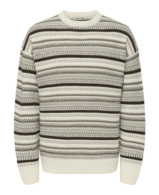 Relaxed Fit Crew Neck Lange Mouwen (L/M) Heren