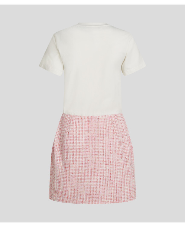 BOUCLE AND JERSEY DRESS