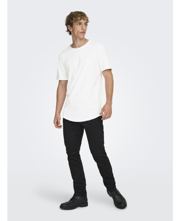 Lange lijn pasvorm O-hals korte mouwen (K/M) Heren