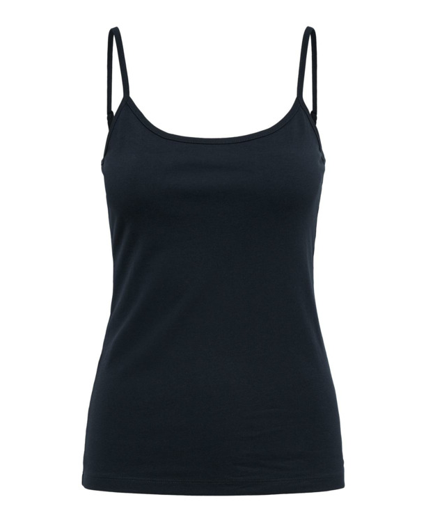 Regular Fit U-Neck Sleeveless (S/L) Regular fit tanktop met knoopsluiting
