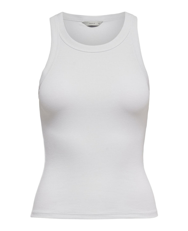 Slim Fit Square Neck Sleeveless (S/L) BASIC Tanktop zonder mouwen met slim fit