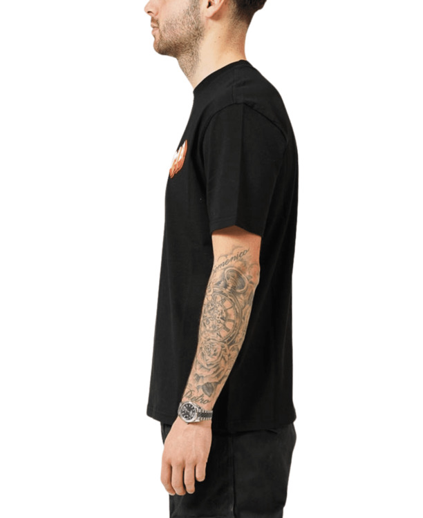 MIJN MERK POP-UP LOGO BORST ZWART T-SHIRT MANNEN