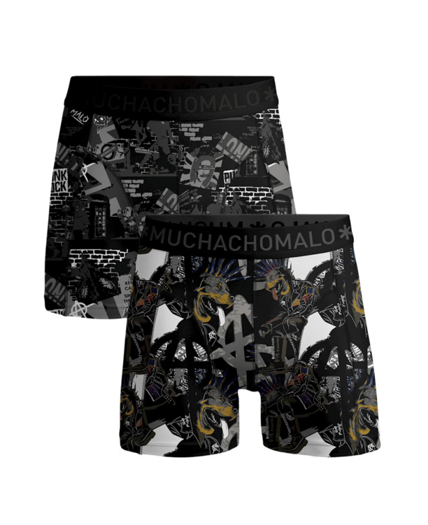 Heren 2-pack shorts Punk Print/Print