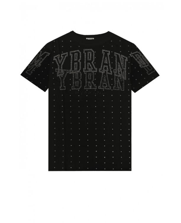 COLLEGE MB STRASS ZWART T-SHIRT MANNEN