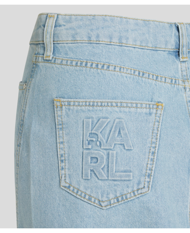 BLOCK LOGO DENIM SKIRT