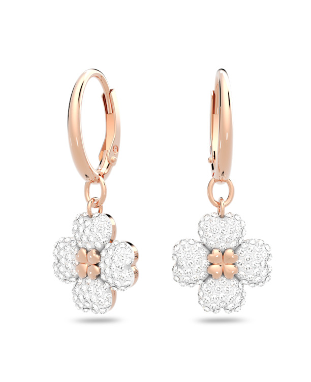 Latisha Pierced Earrings Drop Rose Gold shiny Crystal