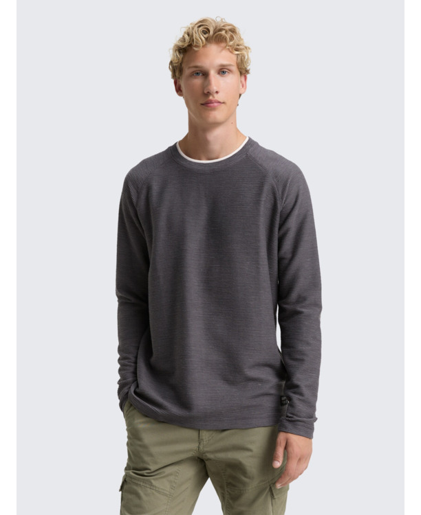 Shirt met lange mouwen en textuur