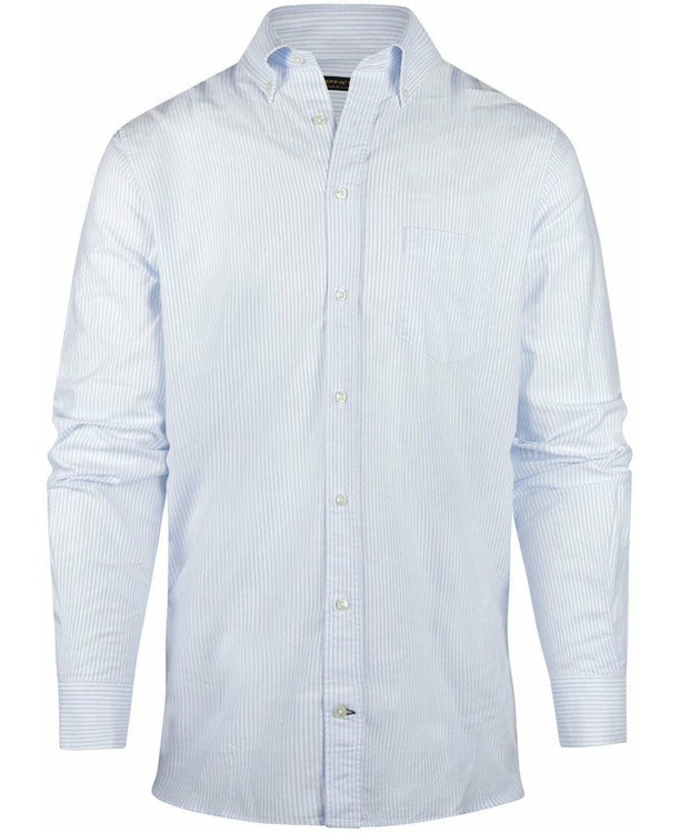 Steppin' Out Overhemd Oxford streep regular fit button-down Light Blue