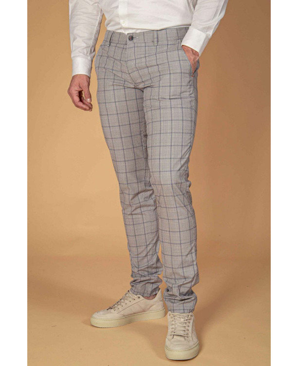 Suitable Chino Pico Grijs Geruit
