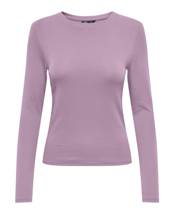 Tight Fit O-Neck Long Sleeves (L/S) Basic top met ronde hals en lange mouwen voor jeugdige vrouwen